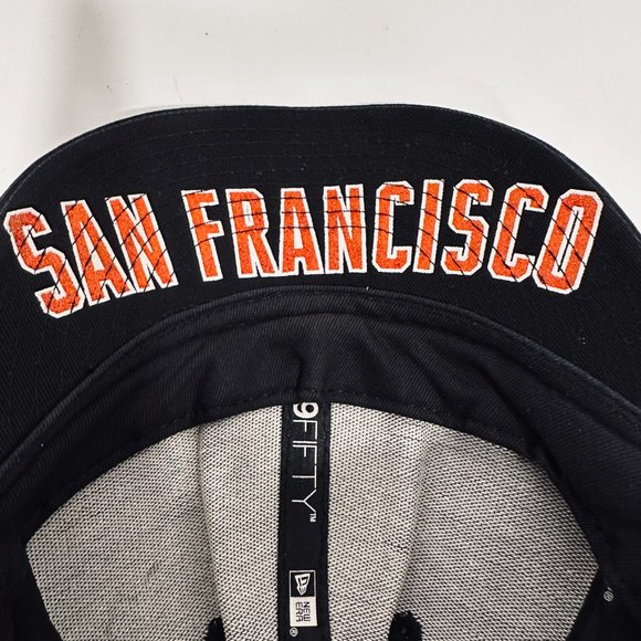 San Francisco Giants MLB Womens Baseball Cap Hat New Era Black Orange Sparkle OS - Picture 12 of 12